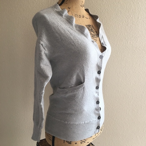 Alexander Wang grey wool cardigan w/ cutout sm - Picture 4 of 10